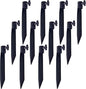 Outdoor Metal Stakes for Ground, Garden Stakes for Lights,Used for Replacement Metal Ground Spike in Live Flame Torches and Solar Lights-6.7 Inch (Black 12 Pack)
