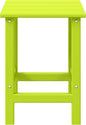 Side Table for Adirondack Chairs, Square HDPE Outdoor, Lime
