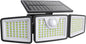 2500LM Solar Lights Outdoor with Motion Sensor,3 Head 270° Wide Angle Street Area Lights,IP65 Waterproof Security Lighting with 3 Modes(Remote,1 Pcs)