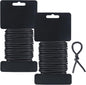 Tenn Well 5mm Plant Ties, 32 Feet Soft Garden Wire Ties for Tomato Plants, Climbing Roses and Cucumbers (2PCS X 16 Feet, Black)