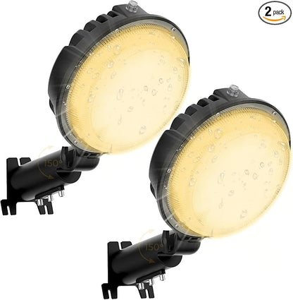 LED Barn Light 2Packs, 150W 20000LM Yard Area Lights Dusk to Dawn Outdoor Lighting with Photocell 3000K Warm White Adjustable Angle IP66 Waterproof Street Lights for Security/Farmhouse/Garage