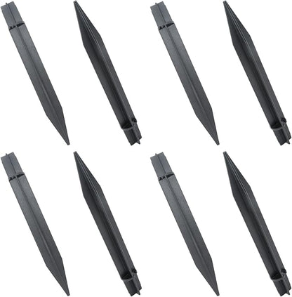 8PCS Torch Stake 8.26 Inch Pathway Light Stake Plastic Path Light Replacement ABS Plastic Stake Solar Stake for Garden, Pathway Lamps(Head Mounting Dia 0.82 Inch)
