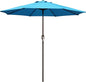 Blissun 9' Outdoor Patio Umbrella, Outdoor Table Umbrella, Yard Umbrella, Market Umbrella with 8 Sturdy Ribs, Push Button Tilt and Crank