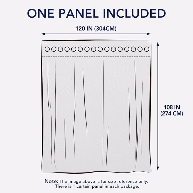 PureFit Outdoor Curtains for Patio Waterproof Weatherproof, UV Resistant Outside Curtains for Gazebo, Front Porch, Pergola, Sun Blocking Privacy Curtain, 120W x 108L inch, 1 Panel, Gray