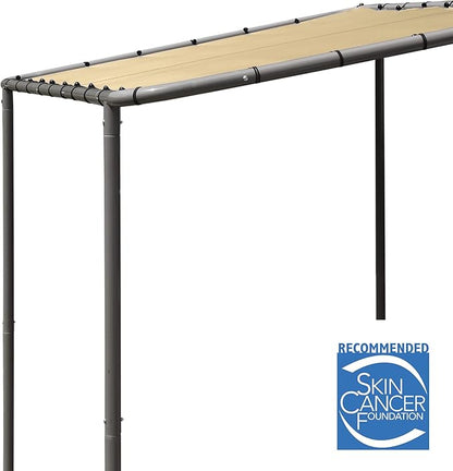 ShelterLogic 10' x 6' Solano Gazebo Canopy Charcoal Carbon Steel Frame and Water-Resistant and Sun Protection Tan Cover