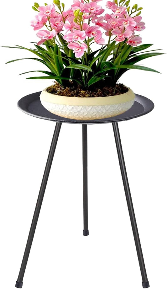 Plant Stand, 20'' Tall Plant Stand Indoor Outdoor, Rust-proof Small Patio Table Round Metal Side Table, Multi-role Plant Stool Small Outdoor Side Tables for Patio Garden Home Decor
