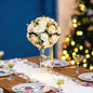 Artificial Rose Flower Balls 10 Pcs Peach Champagne White Silk