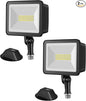 EDISHINE 2 Pack 6800LM LED Flood Lights Outdoor with Knuckle Mount, 46W Super Bright Security Lights, 5000K, IP65 Waterproof Security Flood Light for Garage, Backyard, Garden, Porch, Stair, Pool
