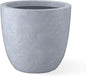 Kante 18 Inch Dia Round Concrete Planter, Indoor Outdoor Large Plant Pot with Drainage Hole and Rubber Plug for Home Patio Garden, Slate Gray