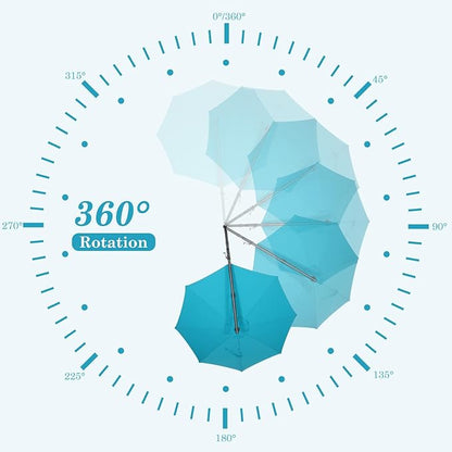 HOTEEL10x10ft Patio Umbrella Cantilever Umbrellas - Upgrade and Intensify - 360 Rotation and 5 Angles Adjustment - Aluminum Offset Pool Umbrella Outdoor Umbrellas for Patio Garden Pool