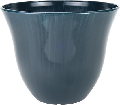 Classic Home and Garden Honeysuckle Resin Planters - Lightweight Indoor & Outdoor Plant Pots - UV-Resistant Plastic Flower Pots - Pot Planters for Flowers & Herbs (13" Ocean Blue)