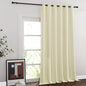 NICETOWN Blackout Sliding Glass Door Curtains, Room Darkening Thermal Insulated Curtains for Living Room Bedroom, Extra Wide Window Drapes, 1 Panel, W80 x L118, Beige