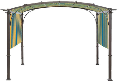 Universal Doubleton Steel Pergola Replacement Cover for Pergola Structures L-PG080PST, 80'x 205'' (Yellow and Blue)