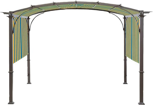 Universal Doubleton Steel Pergola Replacement Cover for Pergola Structures L-PG080PST, 80'x 205'' (Yellow and Blue)