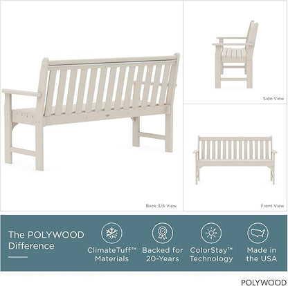 POLYWOOD Vineyard 60-Inch Bench, Sand