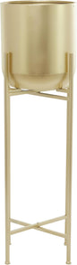 Deco 79 CosmoLiving by Cosmopolitan Modern Metal Round Planter, 13" x 13" x 41", Gold (081569)