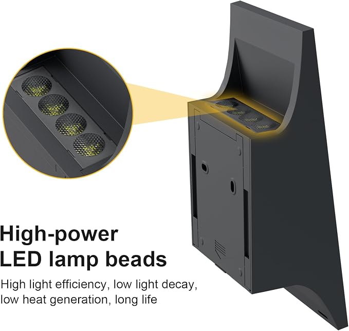 Solar Outdoor Lights, 3000K 700LM Solar Wall Lights Outdoor Up and Down - Image 7