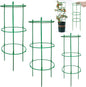 12 Packs Plant Support Stakes, Plant Support with Garden Wire Ties for Indoor Plants, Plastic Stackable Garden Flower Support, Plant Stakes for Tomato, Monstera, Peony, Hydrangea Climbing Plants