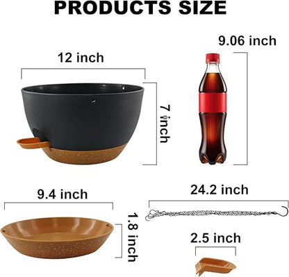 12 inch Hanging Planters for Indoor Plants, 2 Pack Self-Watering Hanging Planter Pots with Chain and Drainage Holes, Outdoor Plastic Hanging Baskets for Garden Home Decor