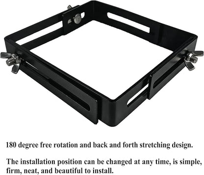 Adjustable Planter Box Brackets, Window Boxes Planters, Heavy-Duty Planters Hanging Flower Box Holders,for Mounting Railing Windowsills, Garden, Fences, and Balcony (4 Pack Black)