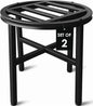 Plant Stand Indoor Outdoor,13 Inch Round Metal Plant Stands Riser,Heavy Duty Wrought Iron Pedestal Holders for Large Flower Pot,Outside Rust-Proof Black Flower Display Shelf for Patio,2-Pack