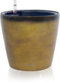 Dexceder 9x8 Inches Self Watering Planter Indoor Outdoor, Inner Pot Design, Thickened Table Flower Plant Pot with Water Level Indicator (Yellow Brown Gradient)