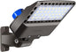 Juyace 150W LED Dusk to Dawn Flood Light, IP65 Waterproof Commercial Wall Building & Shoe Box Fixture, 5000K Daylight Outdoor Security Lighting for Barn, Street, Parking Lot, Warehouse, Yard 110-277V