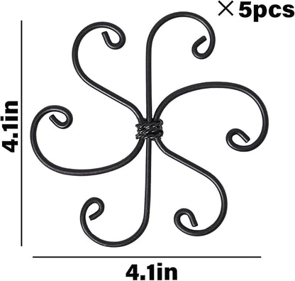 Monstera Plant Support Hook - 4.1x4.1IN 5PCS, Durable Adjustable Stem Support System, Gentle Protection for Monstera and Fishbone Cactus, Professional Indoor Plant Stabilizer