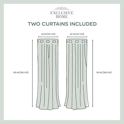 Exclusive Home Cabana Solid Indoor/Outdoor Light Filtering Hook-and-Loop Tab Top Curtain Panel Pair, 54"x96", Mecca Orange