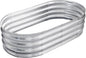 TATAANTY Galvanized Raised Garden Bed for Outdoor: 4X2X1ft Durable Metal Vegetable Plant Container Kit - Oval Planter Box for Gardening Flower Trough