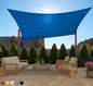 GORILLA GRIP Heavy Duty Sun Shade, UV Protection Fade Tear and Rust Resistant Rectangle Sunshade Canopy, Curved Edges Blocks Sunlight, Breathable Sail, Outdoor Patio, Lawn Garden, 8x10 FT Blue