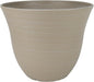 Classic Home and Garden Honeysuckle Resin Planters - Lightweight Indoor & Outdoor Plant Pots - UV-Resistant Plastic Flower Pots - Pot Planters for Flowers & Herbs (15" Grained Beige)