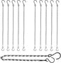 RIFNY 20 Inch Chain for Hanging Plants, Black Small Plant Chains for Hanging Baskets Kits with Hooks for Bird Feeders Planters Billboards Lanterns Wind Chimes Ornaments Outdoor Indoor Use (10 PCS)