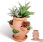 Strawberry Planter Garden Tower with 6 Pocket Terracotta Pot Vertical Garden Planters Pot Versatile Flower Container for Home Patio Balconies Gardening