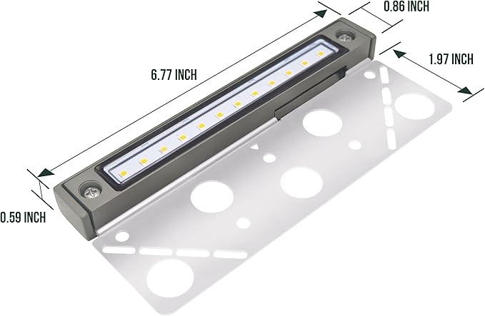 GKOLED 6.8 Inch LED Hardscape Lighting, Low Voltage Outdoor Retaining Wall Lights, Paver Lights, Light Module Replaceable Step Light, IP65 Waterproof, Die-cast Aluminum Housing Gray