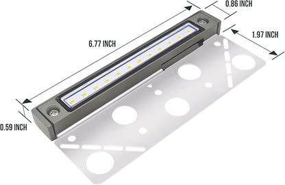 GKOLED 6.8 Inch LED Hardscape Lighting, Low Voltage Outdoor Retaining Wall Lights, Paver Lights, Light Module Replaceable Step Light, IP65 Waterproof, Die-cast Aluminum Housing Gray