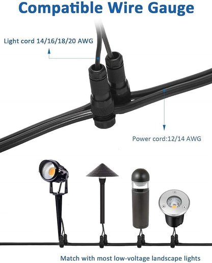 SUNVIE 12W Christmas Low Voltage Landscape Lighting RGB Color Changing LED Landscape Lights Remote Control Waterproof Garden Patio Spotlight Decoration for Outdoor Indoor(10 Pack with Connector)