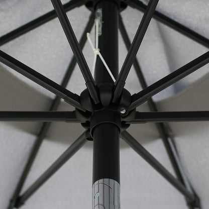Sunnyglade 9Ft Patio Umbrella Outdoor Table Umbrella with 8 Sturdy Ribs (Dark Gray)