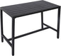 Outdoor Bar Table, Patio Console Pub Height Tables with Powder Coated Steel Frame, Weather Resistant Waterproof Top for Hot Tub, Balcony, Garden, Yard, Poolside (47" Wide Bar Table, Black)