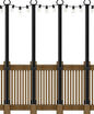 AILBTON 4 Pack 5Ft String Light Poles,Light Poles for Outside String Lights,Outdoor Light Poles with Fork,Metal Pole Stand for Patio,Backyard,Deck