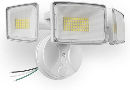 Onforu 100W 11000LM Flood Lights Outdoor, Brightness Security LED Flood Lights with 3 Adjustable Heads, Switch Controlled, IP65 Waterproof 6500K Outside Exterior Flood Light for Yard Garage Eave Patio