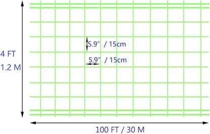 Green Trellis Netting 4x100 ft Heavy Duty Garden Netting Polypropylene Plant Support Net for Climbing Vegetables Fruits Flowers