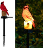 Cardinal Garden Decor Red Bird Figurine Memorial Solar Light Outdoor Stake Patio Yard Art Lawn Ornament Porch Christmas Decorations Outside Statue Gift for Mom Grandma Women Mother