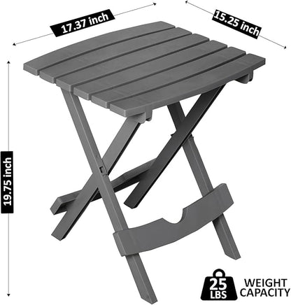 Adams Quik-Fold® Side Table - Charcoal