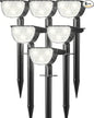 Solar Lights Outdoor Waterproof IP65, Solar Powered 76 LED 3 Lighting Modes Solar Spot Lights Outdoor for Yard Garden Landscape Pathway (White, 6 Pack)