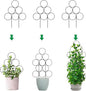 Trellis for Climbing Plants Indoor, 3 Pack Stackable Garden Trellis for Potted Plant Support, 14.2 Inch Small Houseplant Metal Wire Trellis for Vine Ivy Rose Plant Trellis (Black)