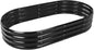 5X2.7X1 FT Oval Galvanized Metal Garden Raised Bed/Plant Box for Planting,32 Inches Diameter Iron Fire Pit Ring,Small Animal Fence-3 in 1 Modular Design in Black (Black, 60X32X11.5 Inches)