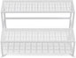 Metal Plant Stand Metal 2 Tier Potted Multiple Flower Pot Holder Plant Shelf Indoor Plants Multiple,Outdoor Heavy Duty Planter Display Shelving Unit for Patio Garden Corner Balcony Living Room(White)