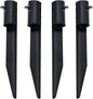 Steel Torch Stakes for Tiki Torches, Freestanding Poles and Solar Lights, 10inch Torch Stand Stakes Outdoor Light Stakes Garden Stakes for Lights (4 Pack)