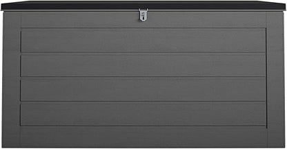 Cosco Outdoor Living 88180BGY1E Cosco Outdoor Patio Storage, Extra Large, 180 Gallons, Charcoal Deck Box, Black/Gray